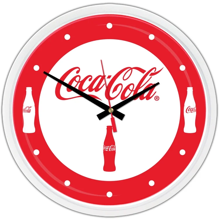 Coca-Cola 3 Bottle Wall Clock- 14"