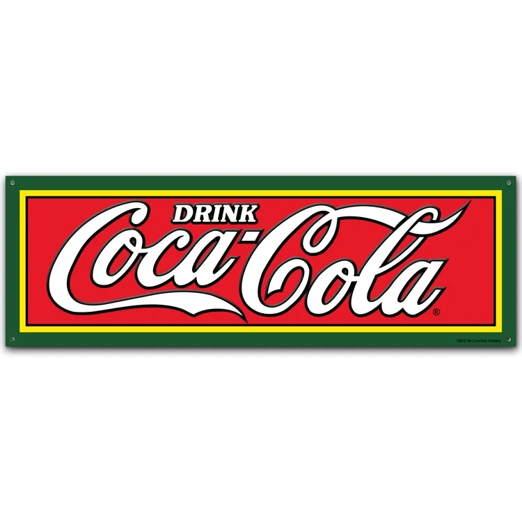 "Drink Coca-Cola" Metal Tacker- Rectangle