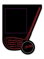 Golf Club & Ball - Slim LED Illuminated Sign 18" x 23"