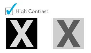 Image showing an example of high-contrast colors.