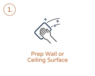 Step 1: Prep Wall or Ceiling Surface